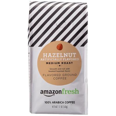 부담없는밤드립백커피 [미국직구] 아마존프레시 100% 아라비카 헤이즐넛 미디엄 로스트 플레이버 그라운드 분쇄 커피 340g 1팩