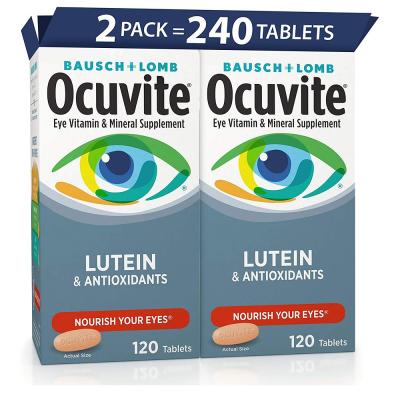 뉴트리웍스루테인 바슈롬 오큐바이트 루테인 120정 2팩 Bausch + Lomb Ocuvite Vitamin & Mineral Supplement Tablets