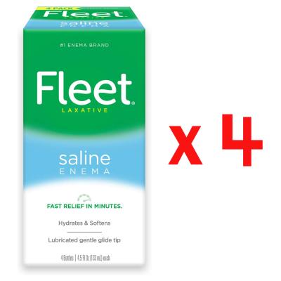 플릿 Fleet Laxative Saline Enema for Adult Constipation 4.5oz 4 Bottles 변비