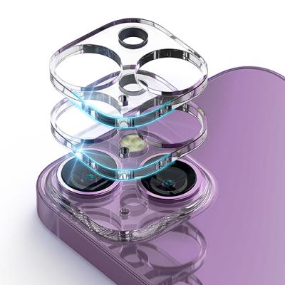 커플지갑 구스페리 빛번짐 방지 에어가드 카메라 렌즈 투명 풀커버 강화유리 휴대폰 액정보호필름 2개 세트